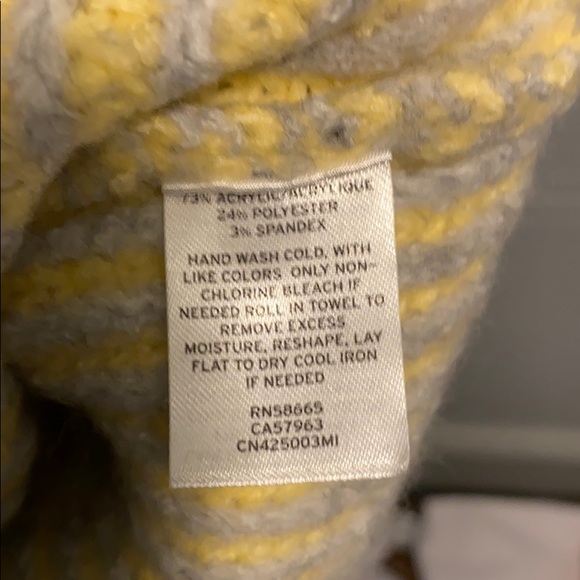 Caslon Turtleneck Sweater Yellow Grey Heather - Picture 7 of 7